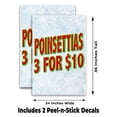 thumbnail image 2 of Poinsettias 3 For $10 (24" X 36") Vinyl Decal Only (Pack of 2) |Sign|Sticker|Poster, 2 of 4