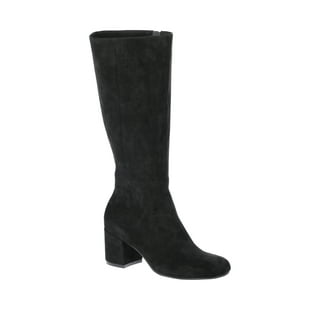 Sam Edelman Women's Lyla Knee High Boot Black Leather Wide Calf