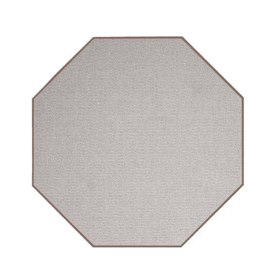 Furnish My Place Iconic Rug - 6 ft. Octagon, Beige, Custom Floor Rug for Patio, Garden, Hallway, Living Room