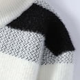 thumbnail image 6 of USNSM Mens Vintage Sweater Oversized Striped Knit Sweaters Crewneck Blouses Fall Pullover Tops Color Block Warmth Knitwear Black L, 6 of 8