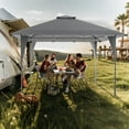 thumbnail image 4 of Costway 13 X 13 FT Pop up Gazebo Outdoor Canopy Tent with Portable Carrying Bag 8 Stakes Gray, 4 of 10