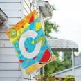 thumbnail image 2 of America Forever Summer Watermelon Monogram House Flag Letter O 28 x 40 inches Fruit Kiwi Pineapple Double Sided Vertical Outdoor Yard Lawn Decorative Fun Refreshing Summertime House Flag, 2 of 4