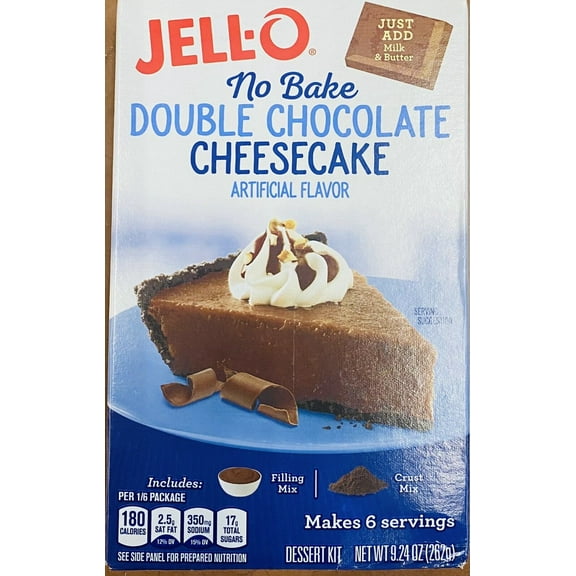 Jello No Bake DOUBLE CHOCOLATE CHEESECAKE Jell-O - 9.24 oz Box