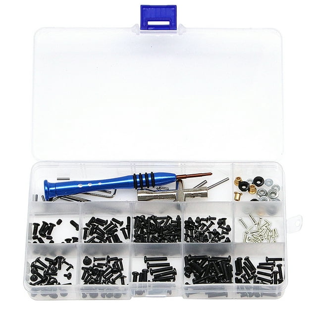Milaget 316 Pcs Outil de Réparation de Vis RC, Ensemble de Vis, Écrous et Boulons, Outil de Vis à Tête