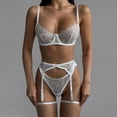 thumbnail image 4 of Sujetador sexy transparente de encaje con perlas decorativas, lencería sexy para mujer, 4 of 6