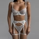 thumbnail image 4 of Sujetador sexy transparente de encaje con perlas decorativas, lencería sexy para mujer, 4 of 6