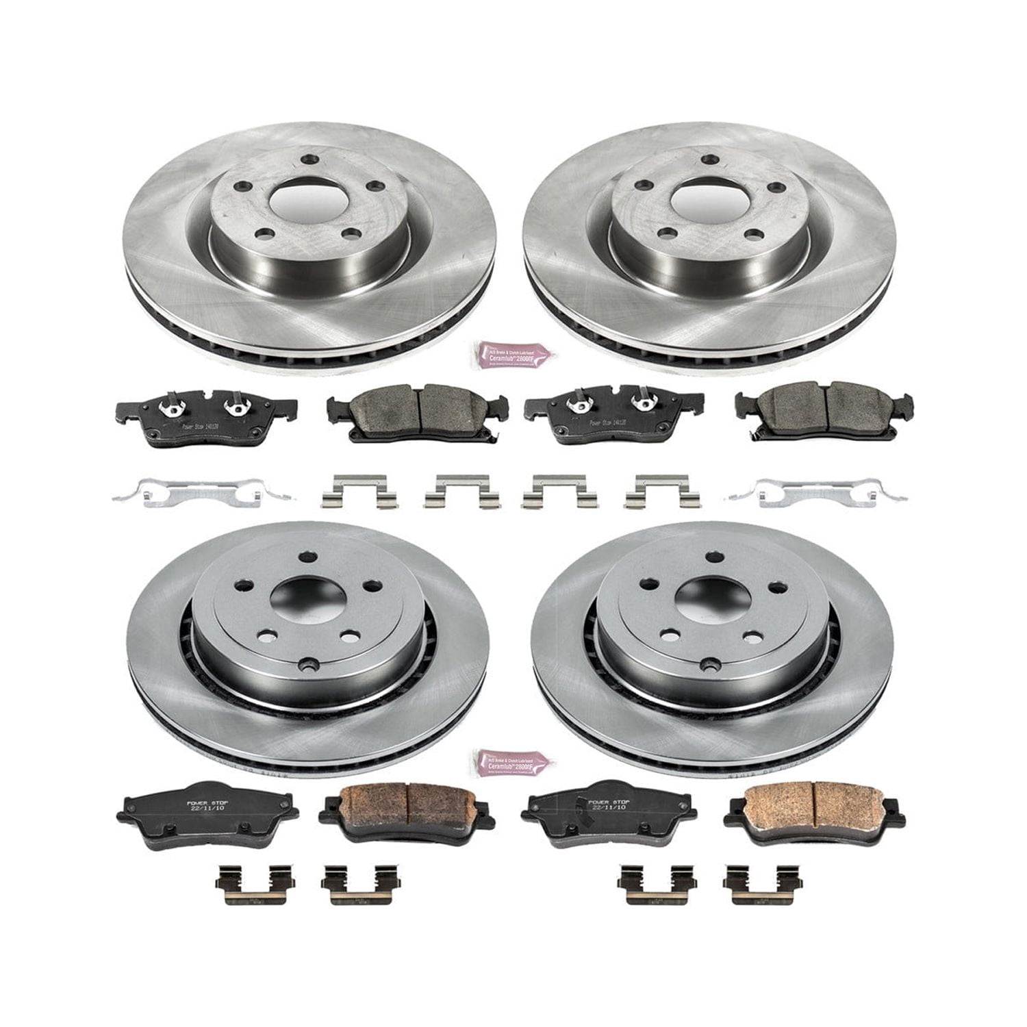 PowerStop Front and Rear Stock Replacement Brake Pad and Rotor Kit Fits: PONTIAC Select Models KOE5530