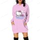 thumbnail image 3 of Sudadera con capucha de HELLO KITTY con diseño de patchwork para mujer, informal, de moda, de manga larga, con estampado de teñido anudado en color, sudaderas con capucha para mujer, jerséis de primav, 3 of 5