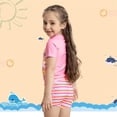 thumbnail image 6 of Baozhu Girls Short Sleeve Swimsuit 2-Piece Tankini UPF 50+ Rash Guard Set,Size 4-7 Years, 6 of 9