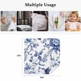 thumbnail image 4 of White Blue Spring Floral Cloth Napkins, Summer Botanical Hummingbird Washable and Reusable Dinner Napkins Set of 6, Table Napkin for Kitchen Party Birthday Wedding Hotel Housewarming 20"x20", 4 of 8