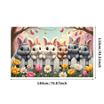 thumbnail image 3 of Adorable Bunny Themed Easter Background Backdrop Banner Colorful Decorations for Easter Parties Photography Props Spring Celebrations Decor, 3 of 7