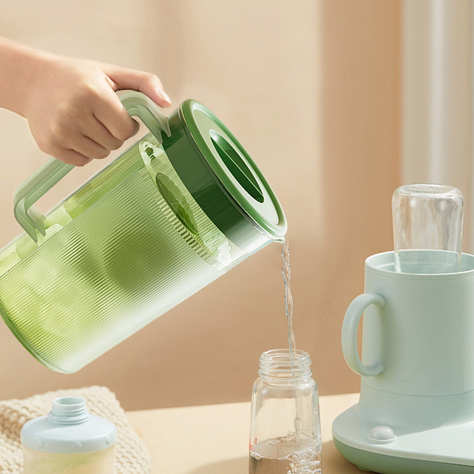 Pichet 2 Litres Thé Glacé Maison Pichet Infuseur 2L Avec Couvercle - Pour Boissons Froides Et Chaudes 19x26cm Pichet Thé Glacé