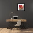 thumbnail image 3 of Whatmore, Nel 26x26 Black Ornate Wood Framed with Double Matting Museum Art Print Titled - Tulip Firework, 3 of 4