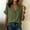 Army Green, variant on Women's 2026 Summer Notched Lapel Full Button Down Ruffle Trim Short Sleeve Blouse, Curved Hem Loose Casual Shirt for Daily & Weekend Outing