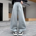 thumbnail image 2 of Kogui Sweat Pants for Girls Girls Lightweight Baggy Joggers,Wide Leg Sweatpants Cinched Pants Size 8-9 (Grey,8-9 Years), 2 of 9