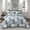 Grey Blue Stripe, variant on King Size Plaid Quilt Set, Blue White Stripes Reversible Lightweight Patchwork Bedspread with 2 Shams for Boys Bedroom Decor