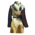thumbnail image 2 of Cosmic Wolf Portrait Women Bathrobe One Size Univeral Fits, Lunar Heaven Cosmic Galaxy Fashion Lightweight Plush Fleece Long Robe For Women, 2 of 3