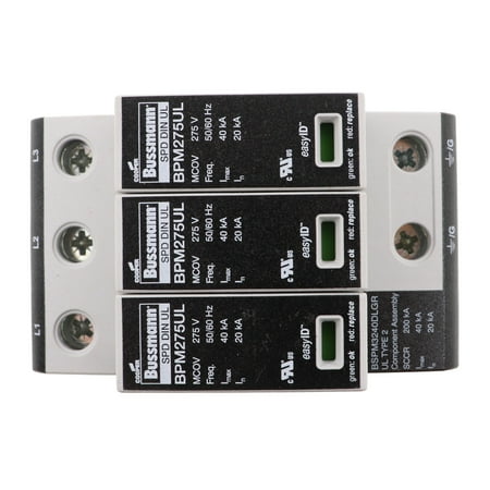 Cooper Bussmann BSPM3240DLGR SPD Surge Suppressor Module  3-Pole  200kA  275V-MCOV price history on PriceWatchPro