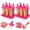 Pink, variant on 2 Pack Popsicle Molds, 12-Cavity Reusable Ice Pop Maker Set with Stand and Handles for Homemade Frozen Treats, Juice, Yogurt, Fruit and Smoothies