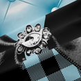 thumbnail image 5 of Manfei Geometric Grid Blackout Curtains,Fashion Bowknot Curtains Pack of 2 (42x84 Each), 5 of 6