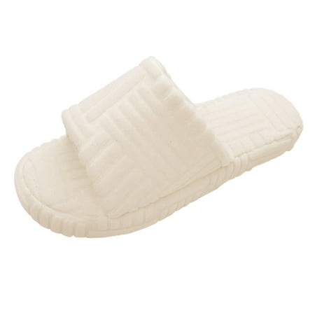 

Slippers for Women Indoor Womens Slippers House Slippers for Women Plus Velvet Slippers Winter Platform Shoes Flock Beige 41