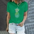 thumbnail image 2 of Harpily Shirts for Women Women's Pineapple Print T Shirt Short Sleeved Summer Pattern Casual Shirt, 2 of 8