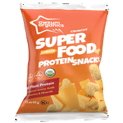 Awsum Organics SUPERFOOD Protein Snacks | Healthy Crunchy Puffed Snack | Plant-Based Protein Puffs | USDA Organic | Kosher | Non GMO | Gluten Free | No Added Sugar (Cheese, 10 packs)