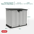 thumbnail image 2 of Keter Store-It-Out Prime 4.3 x 3.7 ft. Outdoor Resin Storage Shed with Easy Lift Hinges, Perfect for Yard Tools, Pool Toys and Garden Accessories, Grey, 2 of 10