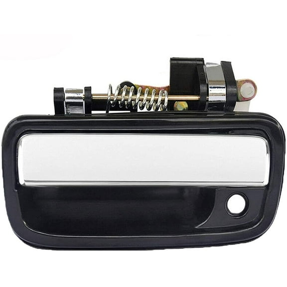 Front Left Exterior Door Handle Fits for Toyota Tacoma Driver Side Outer Door Handles Replace 69220-35020 (Black Plastic   Chrome)