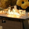 thumbnail image 3 of Ovios 23.1"x 7.3"x 5.5" Fire Pit Glass Wind Guard for Patio Fire Table, 3 of 6