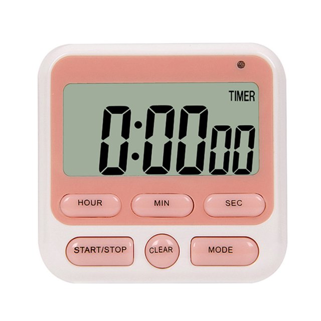 Cronómetro Digital Cuenta Regresiva Temporizador Alarma Recordatorio Reloj (Rosa)