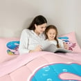thumbnail image 5 of Manfei Initial Letter S Bedding Comforter Set,Cute Axolotl Salamander Twin Comforter Sets,Pink Ocean Animal Bedding Set For Girl,Breathable Bedroom Decoration Reversible,2-Piece, 5 of 8