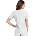 thumbnail image 3 of Landau Essentials Women's Snap Front Scrub Top, Classic Relaxed Fit, V-Neck, 4 Pockets, 3 of 6