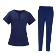 thumbnail image 1 of Uniforme de enfermería para mujer, conjunto de pantalones superior elástica, suave para SPA de cosmetología Zulema Pantalones superiores, 1 of 7