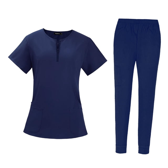 Uniforme de enfermería para mujer, conjunto de pantalones superior elástica, suave para SPA de cosmetología Zulema Pantalones superiores