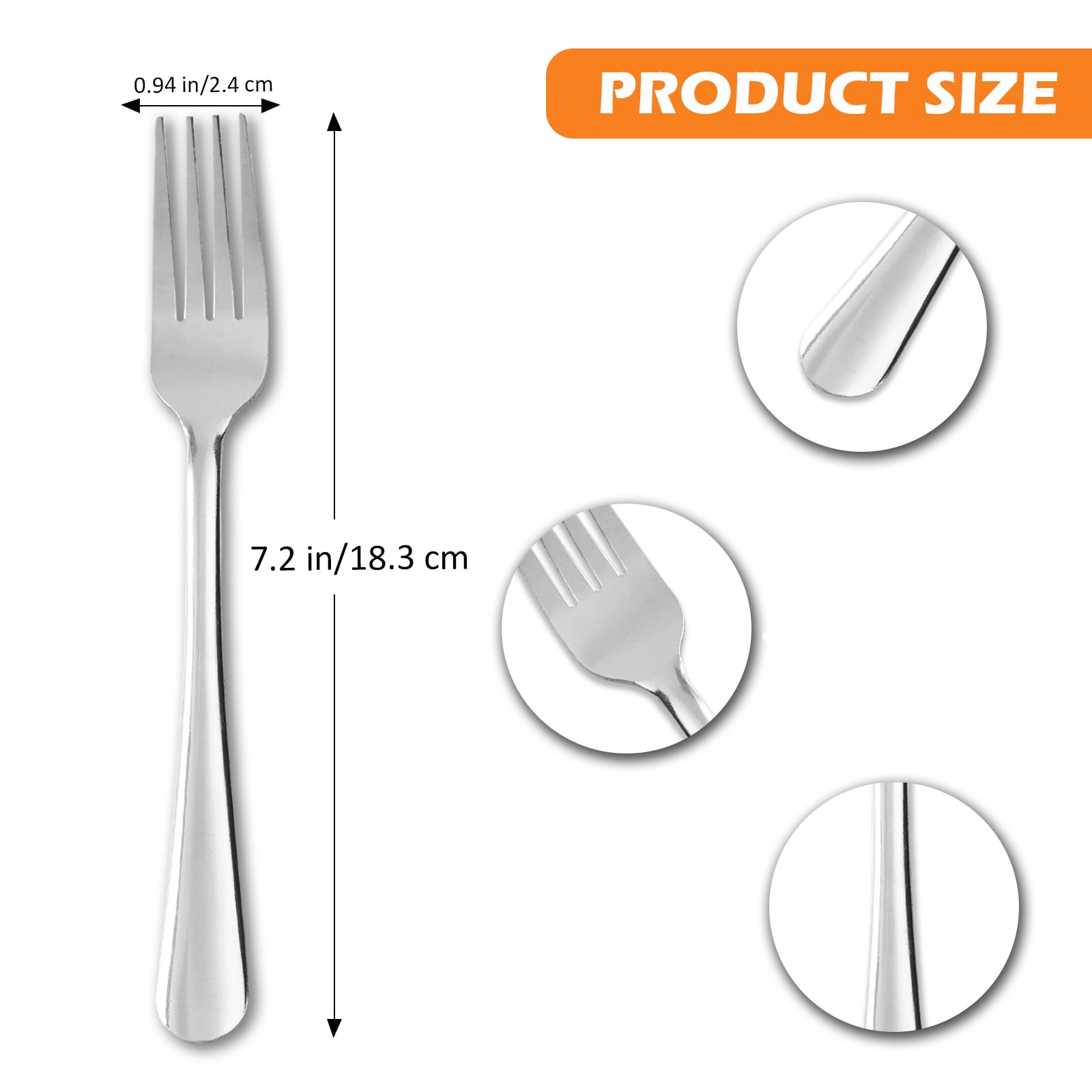 Hansmart 120pcs Stainless Steel Dinner Forks Silverware, Table Forks, Flatware Forks Use for Home, Kitchen or Restaurant, Party, Catering, Picinc