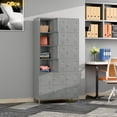thumbnail image 4 of GangMei Metal Storage Locker Cabinet with 18 Doors, Industrial Lockers for Employees, Large Steel Storage Locker for School Office Gym Bedroom,Assembly Required (Light Grey), 4 of 8
