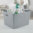 thumbnail image 4 of LYYHTY 12 Pack Plastic Storage Bin Organization Containers, Tall Baskets, Cement, 4 of 9