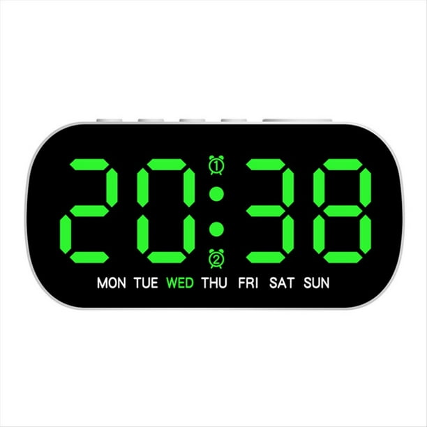 Reloj Electrónico con Brillo Ajustable, Despertador Multifuncional Simple, Reloj Digital LED con Visualización de Fecha y Temperatura.