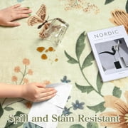 Moynesa 5x7 Floral Living Room Rugs, Area Rugs 5x7ft Rug for Bedroom Ultra-Thin Soft Rug, Non-Slip Washable Rugs Stain Resistant Boho Rug Low-Pile Throw Rug for Dining Room Office,Beige
