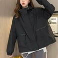 thumbnail image 2 of Inleife Womens Solid Color Casual Cardigan Jacket Long Sleeved Hooded Casual Jacket, 2 of 4