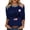 Navy #244, variant on KDDYLITQ 250th Anniversary Independence Day Tshirt for Women Vintage Red White and Blue Crew Neck Tops Freedom Usa Star Stripes 4th July T-Shirts 250 Years Birthday Trendy 3/4 Sleeve Tees Navy 3XL