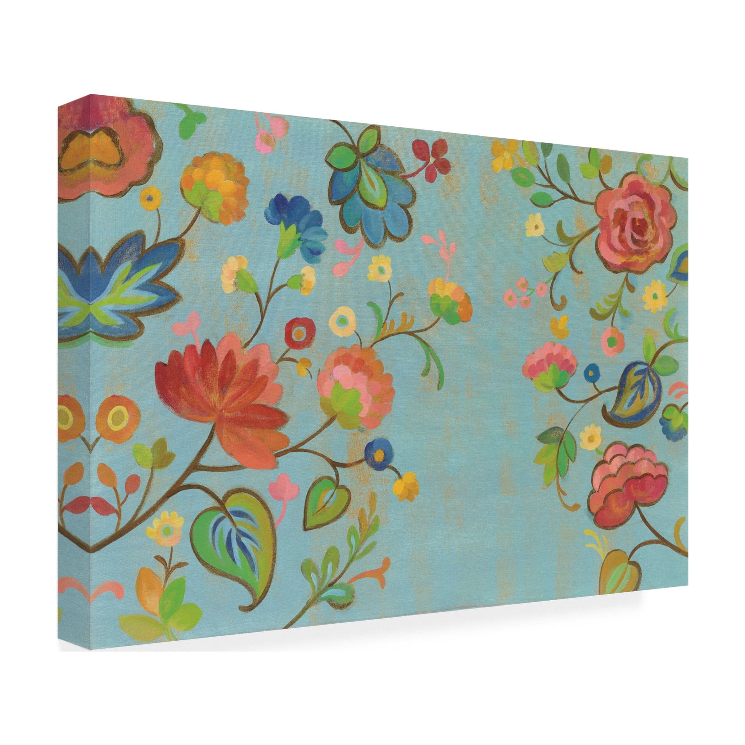 Trademark Fine Art 'Folk Song Floral' Canvas Art by Silvia Vassileva