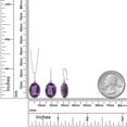 thumbnail image 3 of Gem Stone King 15.00 Ct Purple Amethyst 10x14mm Oval 925 Sterling Silver Pendant and Earrings Jewelry Set 18 inches Chain, 3 of 3