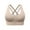 Beige, variant on Plebaso Women's Strappy Sports Bra with Removable Pads Yoga Crisscross Back Padded Ladies Workout Bras