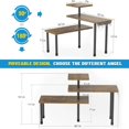 thumbnail image 2 of Moveable Corner Shelf Organizer for Kitchen, Bathroom, Spice Rack, Coffee Area, Over Sink, Dresser Table (Rustic Brown), 2 of 4