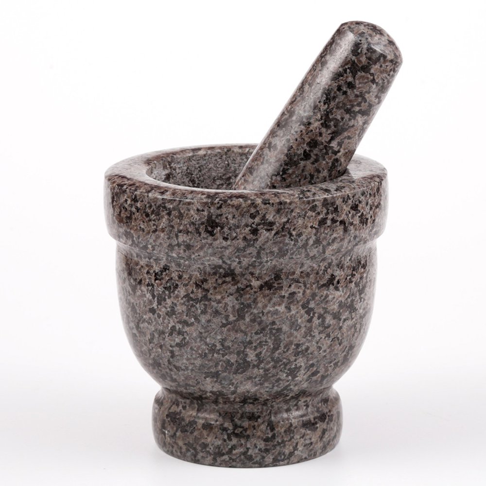 Creative Home Grey Granite 4 x 4 in. Mortar & Pestle