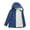 Blue, variant on Womens Fleece Lined Hooded Nylon Windbreaker Dual Reinforced Flap Pockets Opaque Six Color Durable Easy Care Loose Outdoor Casual Outerwear 1 Count S-XXXL True To Size Plus Size Friendly