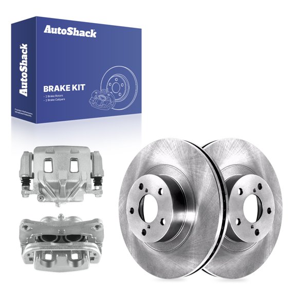 AutoShack Front Vented Brake Rotors   Calipers 4-PC Brake Kit Replacement for 2015-2018 Subaru Forester 2009 Subaru Legacy 11.55" (293.4 mm)