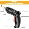 thumbnail image 6 of BN-LINK Cordless Screwdriver Set, Electric Screwdriver USB Rechargeable Power Screwdriver, Rotating Handle, LED Light, 45PCS Drill/Driver Accessories, 6 of 6